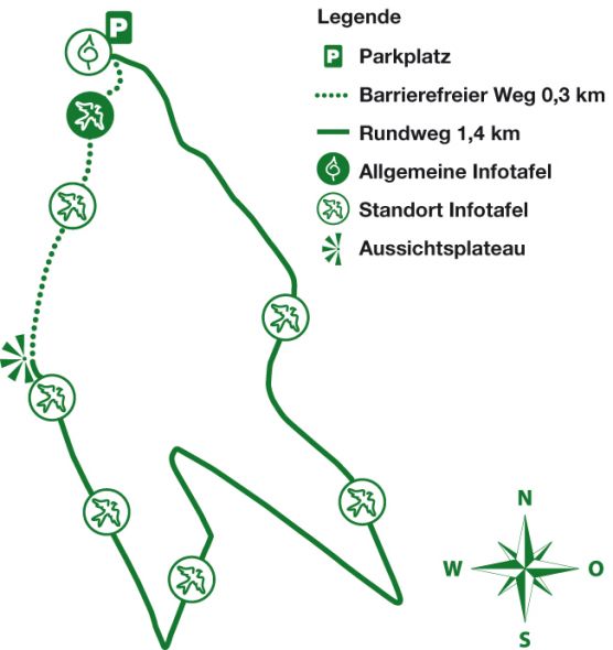Karte: Trocken- und Magerrasen, Dammbach Abbildungsbeschreibung: Karte des Wanderweges Dammbach
