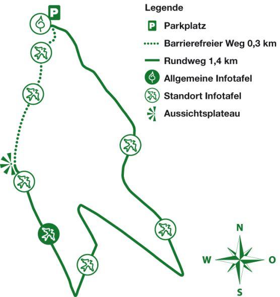 Karte: Blühzeiten im Magerrasen, Dammbach Abbildungsbeschreibung: Karte des Wanderweges Dammbach