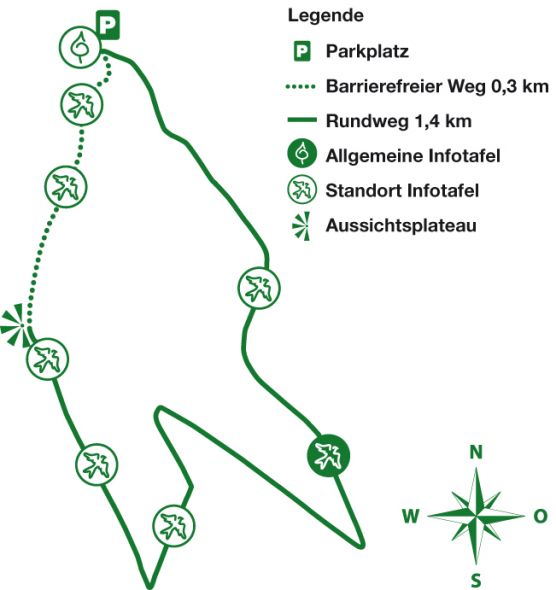 Karte: Stockwerkaufbau des Waldes, Dammbach Abbildungsbeschreibung: Karte des Wanderweges Dammbach