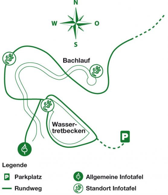 Karte: Mespelbrunn Abbildungsbeschreibung: Karte des Wanderweges Mespelbrunn