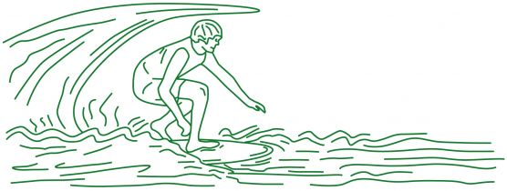 Rothenbuch – Wasserwellen Abbildungsbeschreibung: Zeichnung einer wellenreitenden Person
