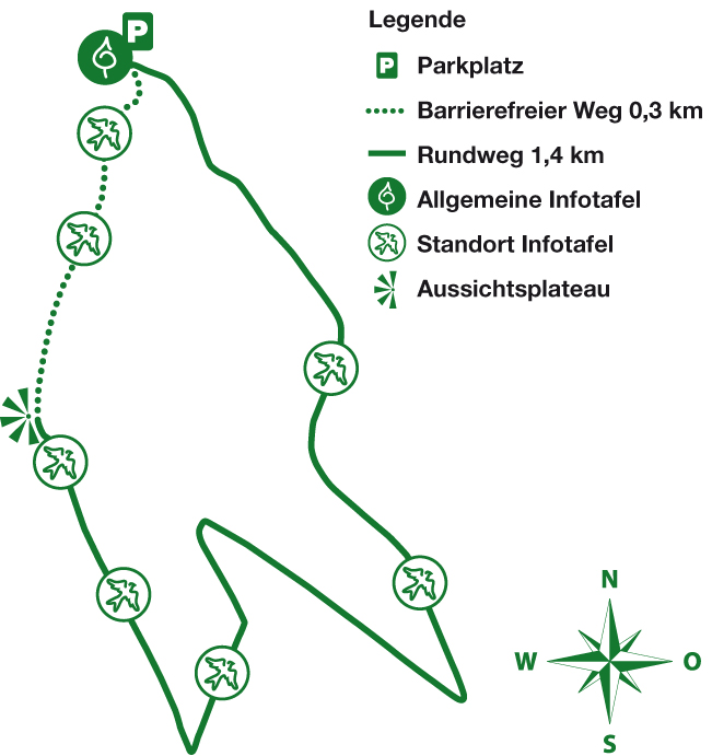 Karte des Wanderweges Dammbach