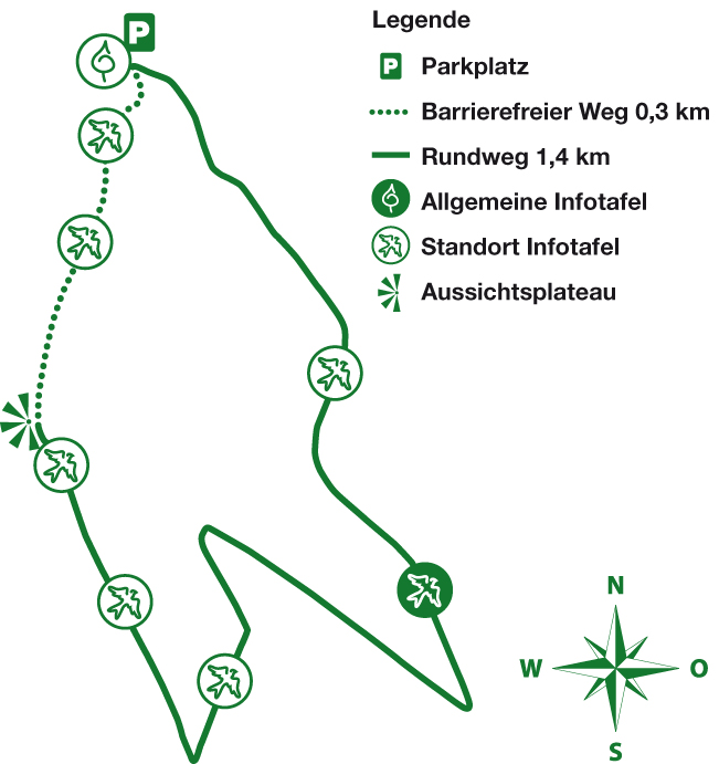 Karte des Wanderweges Dammbach