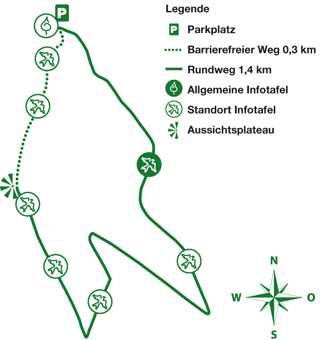 Karte des Wanderweges Dammbach
